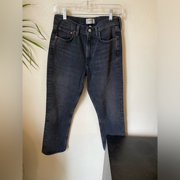 Agolde Women’s Lyle Jeans Low Rise Slim Size 27 in Charcoal Contemporary Minimal - Picture 2 of 11